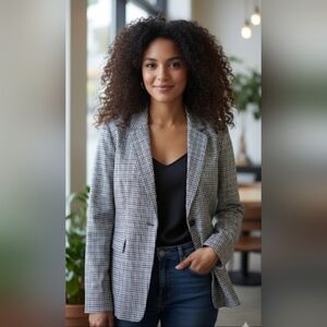 NWOT NORDSTORM Single Button Wool Blazer Sz M